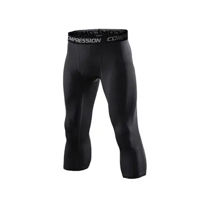 Men's Basketball Sports Leggings, 7/8 Length, Quick-Dry, Compression - 6