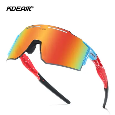 KDEAM KD0803 Polarisierte Fahrrad-Sonnenbrille TR90 ultraleicht winddicht