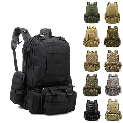 Military Camouflage Tactical Mountaineering Backpack Large Capacity Outdoor