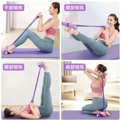 Pedal gergisi 6 tüplü yükseltilmiş oturma yardımcı fitness ekipmanları germe kemeri açık omuz güzellik sırt gergi halatı