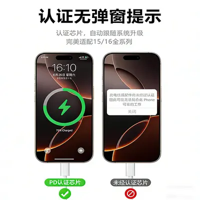 45W PD Schnellladekabel für iPhone 13-17, USB-C auf USB-C, geflochten