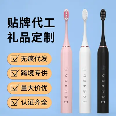 Factory Source Cross-Border Electric Toothbrush Adult Rechargeable Fully Automatic Men's and Women's Style Student Couple Set Soft Bristles