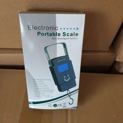 Toptan ev siyah el çantası ölçeği 50 kg mini el çantası ölçeği taşınabilir dijital ölçekli küçük balıkçılık ölçeği ekspres ölçek - 5
