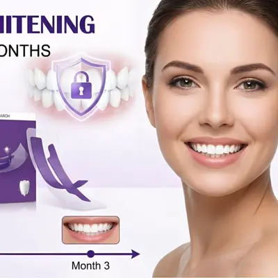 Purple Teeth Whitening Strips V34 Set, Yellowing Removal - 3