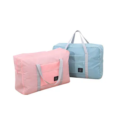 Foldable travel bag lightweight large capacity luggage strap