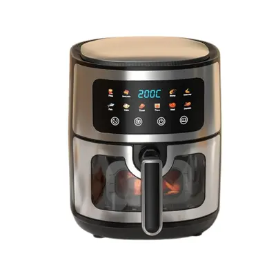 2026 Ev Tipi Air Fryer, Çok Fonksiyonlu Görsel Paslanmaz Çelik Fritöz, Otomatik Elektrikli Fırın, Büyük Kapasiteli, Akıllı Pişirme - 10
