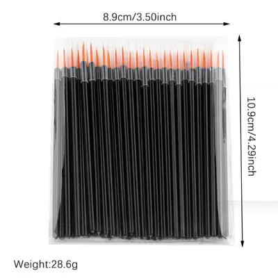 Altın fiber tek kullanımlık saç ve kaş eyeliner fırçası, taşınabilir