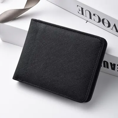 Men's Short Wallet, Large Capacity with Multiple Card Slots, PU Leather - 3