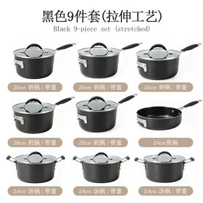 Stainless Steel Cookware Set, Induction and Gas Compatible, Non-Stick