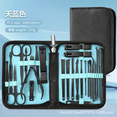 30-Piece Nail Care Kit with Zippered Case - 11