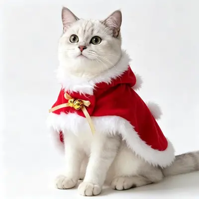 Cross-border pet clothes, cat and dog hat, headwear, Christmas scarf, cape, transformation costume, cloak, Christmas
