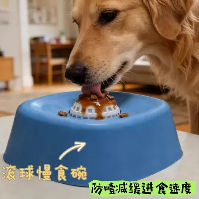 Dog Slow Feeder Lick Bowl, Anti-Slip Spherical Design