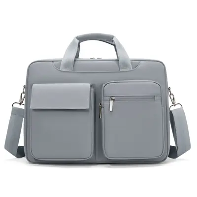 16 Inch Laptop Bag, Oxford Cloth, Multi-Pocket Briefcase - 7