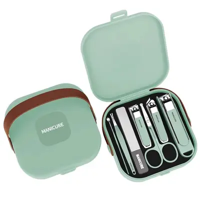 Nail Care Set, 7-Piece, Stainless Steel, Anti-Splash