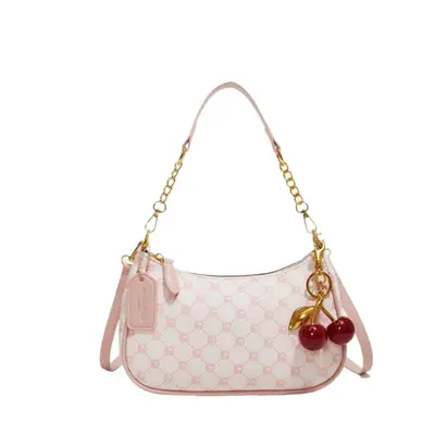 Vintage bedruckte Damen-Achseltasche mit Schultergurt