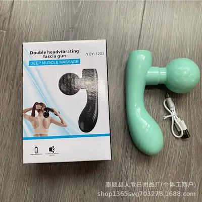 Mini Dual-Head Massage Gun, 4 Vibration Levels, Portable - 9