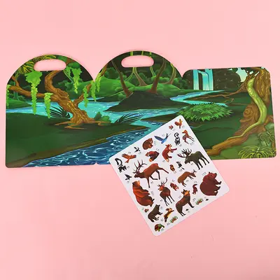 Kinder-Stickerbuch auf Lager, Frühförderung, Lernspielzeug, Gelee-Sticker, stilles Buch, wiederverwendbare Sticker, DIY-Tragbares Stickerbuch, individuell anpassbar