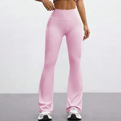 Women's Long Yoga Leggings, Seamless Look, High-Waist, Quick-Dry - 8