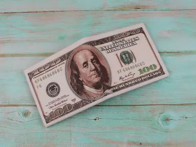 Men's Short Wallet with Realistic Dollar Banknote Design - 7