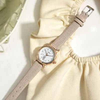Small dial, diamond-shaped, cute rabbit design, suitable for middle and high school students, Instagram style, elegant women's wristwatch. - 10