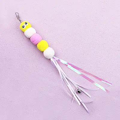 Cat Teaser Wand Replacement Heads with Butterfly, Caterpillar and Mouse - 10