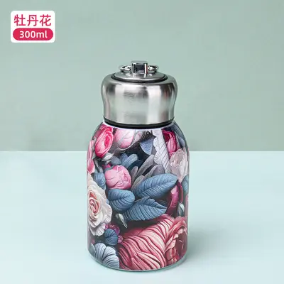 316 Stainless Steel Mini Thermos Cup with Lift Handle for Students - 11