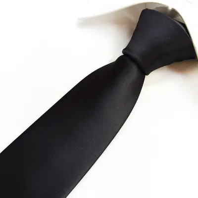 Erkek Dar Düz Renk Kravat, 6 cm, Kore Tarzı, Resmi ve Düğün