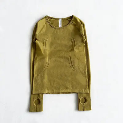 Women's Yoga Long Sleeve T-Shirt Round Neck High Elastic Breathable - 10