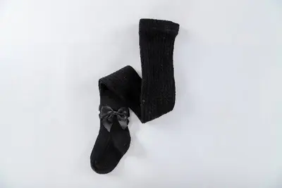 Mädchen-Strumpfhose mit großer Schleife, Frühling und Herbst - 8