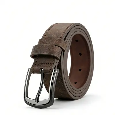 Men's Belt, Fashion Casual Pin Buckle, PU Retro Style