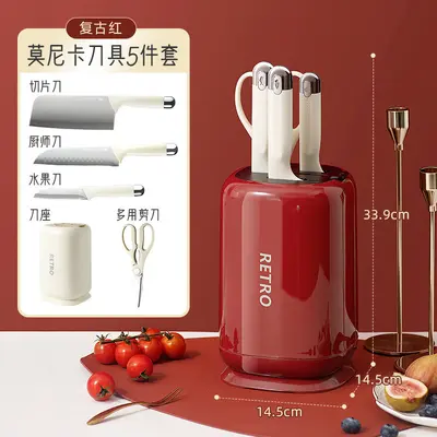 Antibacterial kitchen knife set, 4-piece - 7