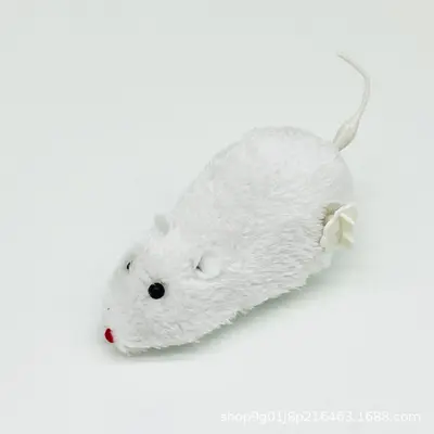 Wind-Up Plush Mouse, Cat and Dog Toy - 9