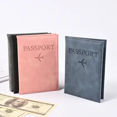 Pasaport kılıfı ve biniş kartı cüzdan, PU deri - 3