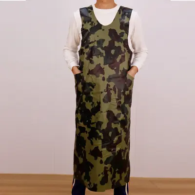 Oxford Apron, Double Pocket, Sleeveless, Waterproof, for Kitchen and Fishing - 12