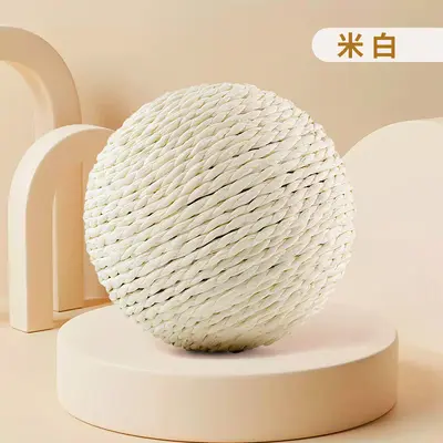 Игрушка для кошек из сизаля в виде мяча, для самостоятельной игры, от скуки, дразнилка-удочка для кошек, устойчивая к жеванию игрушка для коренных зубов, товары для котят и кошек, полный ассортимент - 9