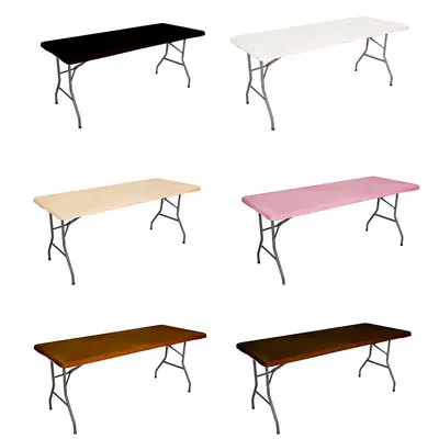Cross-border elastic tablecloth half-pack tablecloth solid color washable open elastic milk silk tablecloth ready supply dining table