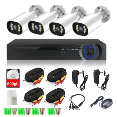 AHD TVI 4-in-1 camera, 4-channel or 8-channel surveillance kit