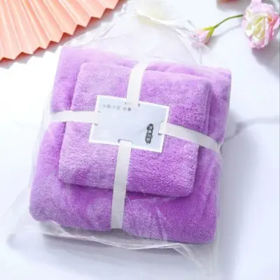 Mercan kadife banyo havlusu seti, emici hızlı kuruyucu - 12