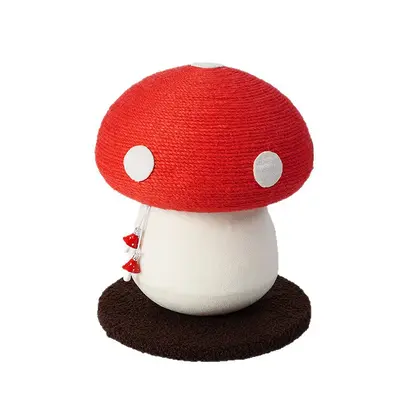 Large Vertical Cat Scratching Post with Mushroom Design Climbing Frame - 6