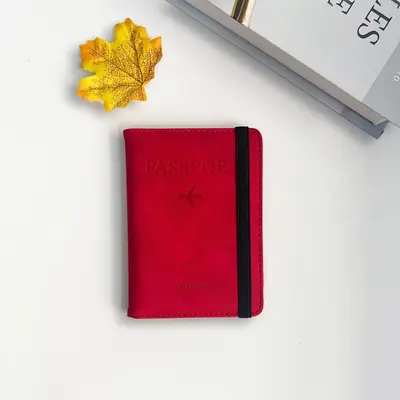 Sınır ötesi PU deri kartlık pasaportluk RFID pasaport çantası kılıfı Seyahat cüzdanı çok fonksiyonlu belge çantası toptan - 11