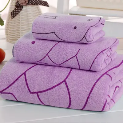 Baskılı banyo havlusu seti, 3 parça, yetişkin unisex - 11