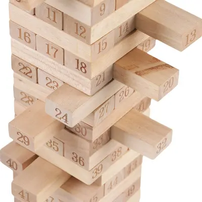 Wooden stacking blocks game for ages 3-7, educational
