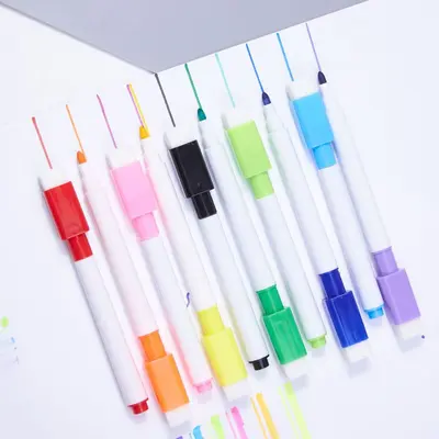 Abwischbare bunte Whiteboard-Marker mit Pinselspitze