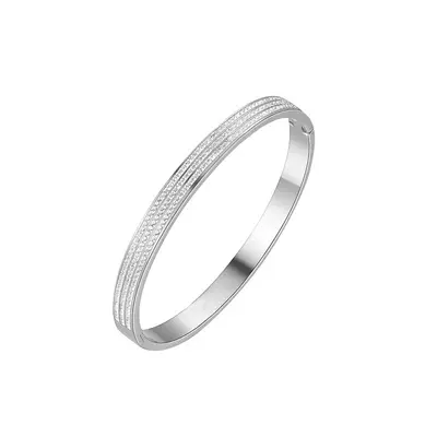 Titanstahl-Armband mit Strass, vollständig besetzt, leicht - 6
