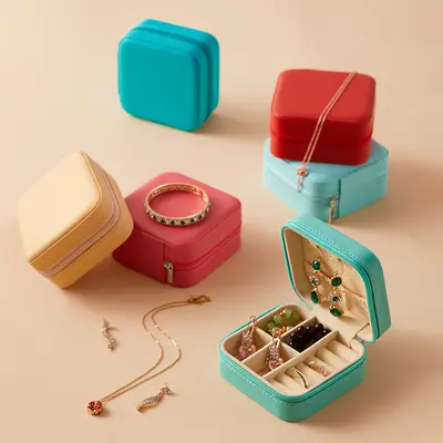 Tragbare Schmuckschatulle Europa Prinzessin Korea kleine Reise-Handschmuck-Schmucktasche Ohrringe Ring kleine Aufbewahrungsbox für Frauen