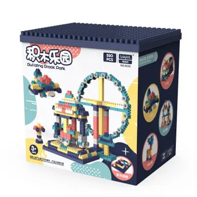 Creative Children's Building Block Set with Storage Box and Baseplate - 9