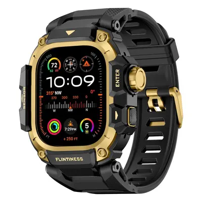 For Apple Watch iWatch 49 Ultra 3 Black Gold Protective Case - 7