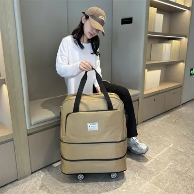 Expandable travel bag, large capacity airline luggage - 4