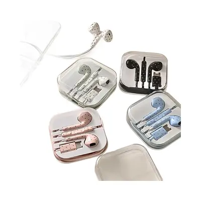 Retro In-Ear-Kopfhörer mit Kabel, Type-C und Mikrofon, Punkt- und Sternmuster