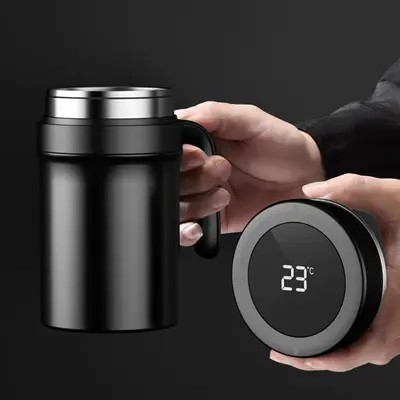 Smart 316 Stainless Steel Insulated Mug with Temperature Display and Filter - 3